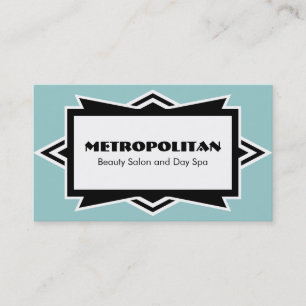 Striking Simple Art Deco Custom Colour Business Card
