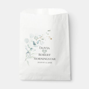 Striking Teal Purple Abstract Flower Favour Bag