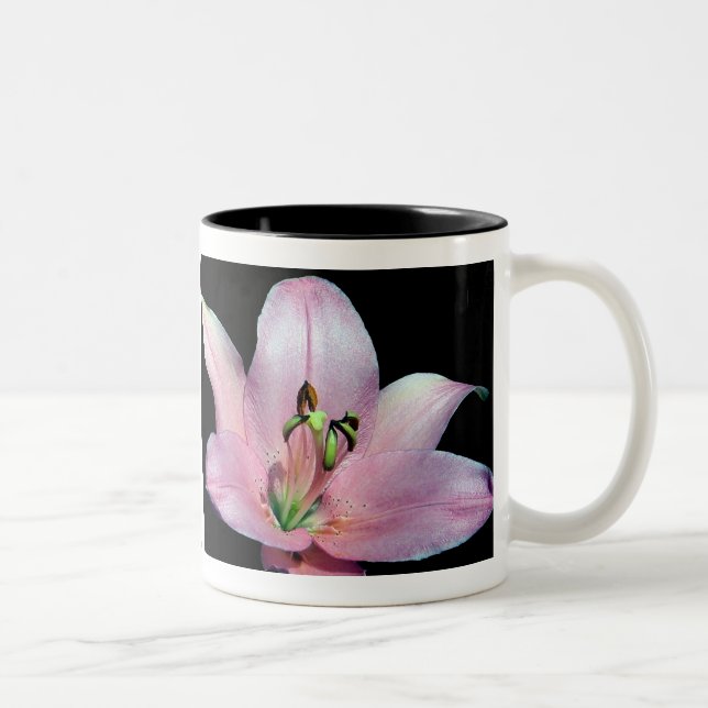 Striking Tiger Lily Two-Tone Coffee Mug (Right)