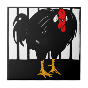 Striking Victorian Woodcut Animal Coaster  Rooster