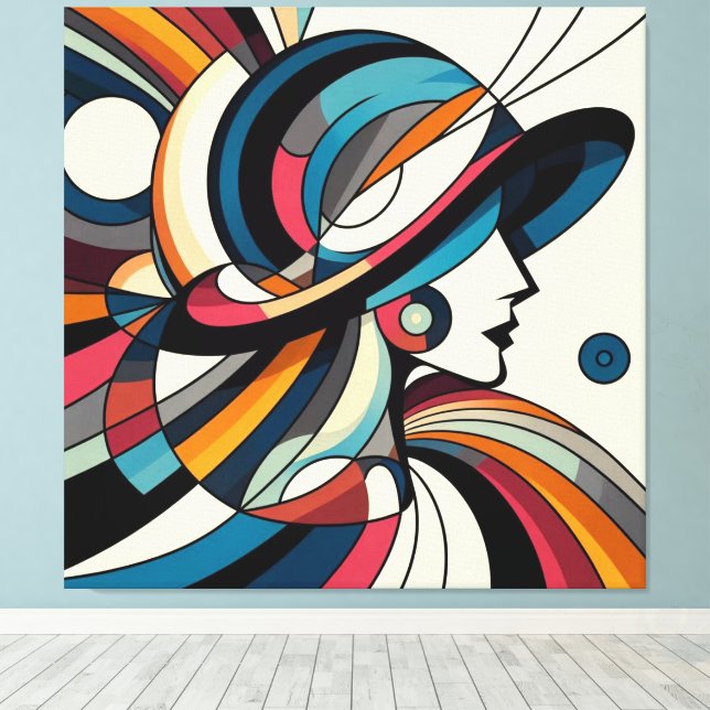 Striking Visual Artwork #10 Canvas Print (Insitu(Wood Floor))