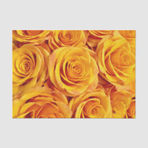 Striking Yellow Roses Tissue Paper