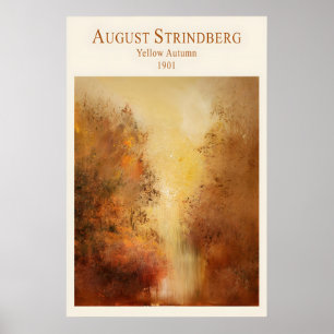 Strindberg Autumn Landscape Print Warm Yellow Fine