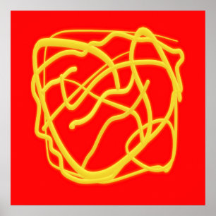 String and Rope Hope Art design Graphics red Poster