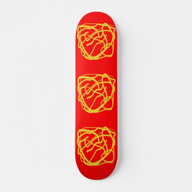 String and Rope Hope Art design Graphics red Skateboard (Front)