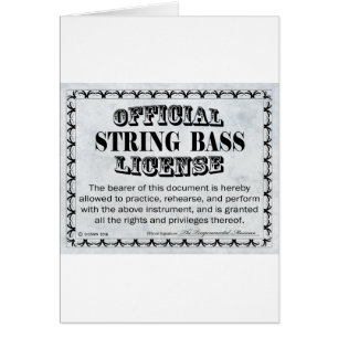 String Bass License