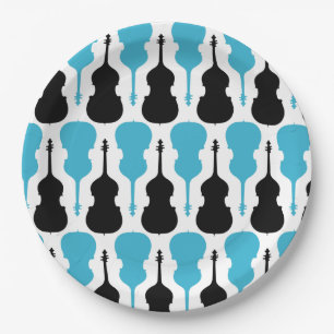 String Bass Pattern Paper Plate