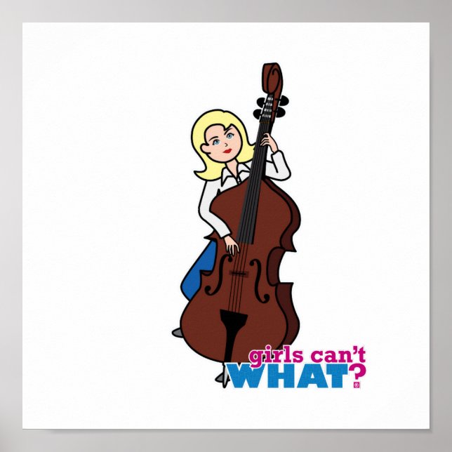 String Bass Player Girl - Light/Blonde Poster (Front)