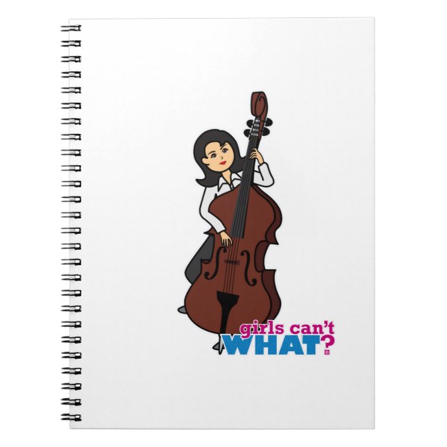 String Bass Player Girl - Medium Notebook (Front)