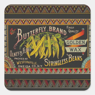 String Bean Label Vegetable Country