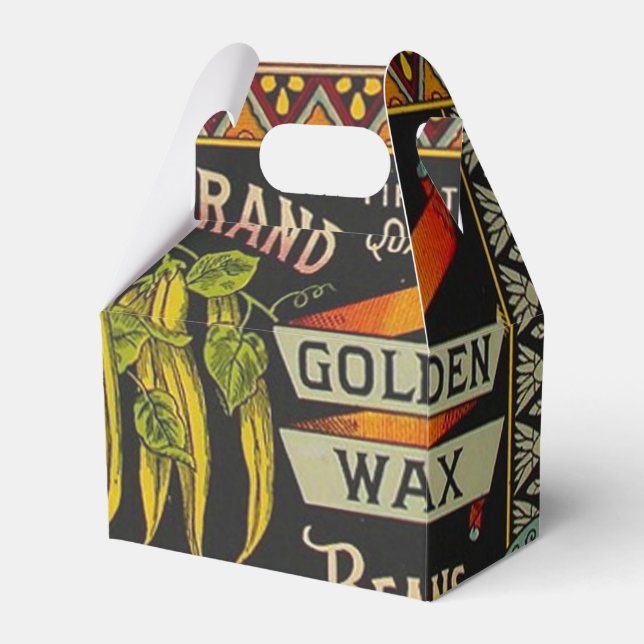 String Bean Label Vegetable Country Favour Box (Front Side)