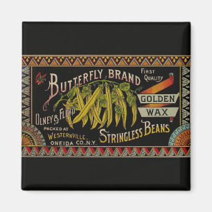 String Bean Label Vegetable Country Magnet