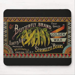String Bean Label Vegetable Country Mouse Mat