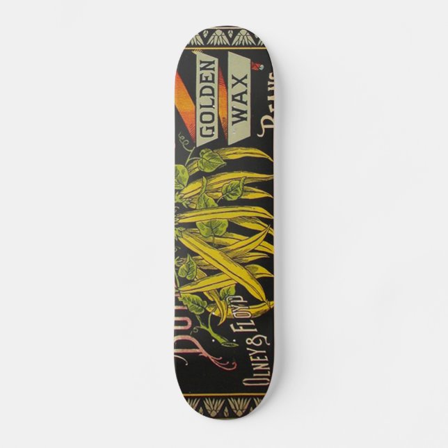 String Bean Label Vegetable Country Skateboard (Front)