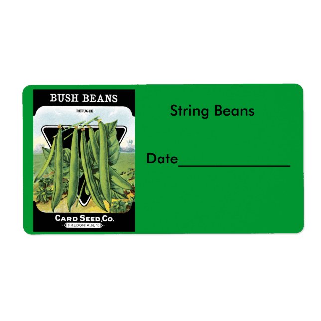 String Beans Canning/Freezing Labels (Front)