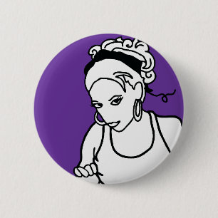 string billy 6 cm round badge