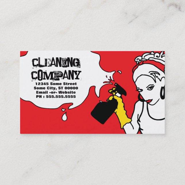 string cleaning business card (Back)