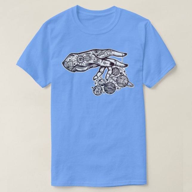 String heory   Celestial Universe Astrology Orbit  T-Shirt (Design Front)