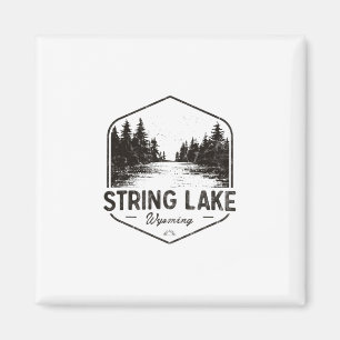 String Lake Wyoming Outdoors Vintage 4 Magnet