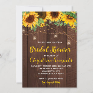 String Light Bridal Shower Invitation