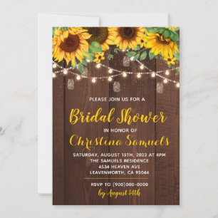 String Light Bridal Shower Invitation