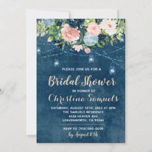 String Light Bridal Shower Invitation