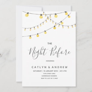 String Light The Night Before Invitation