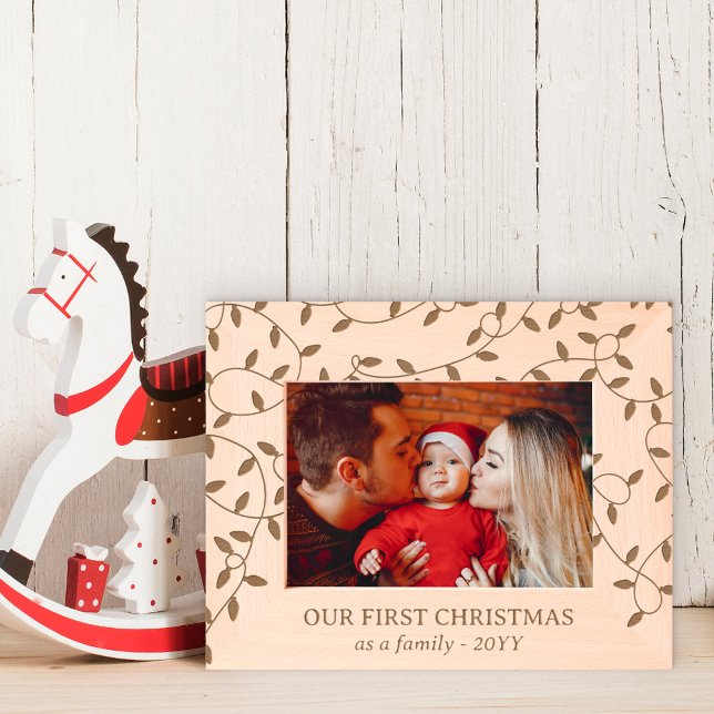 String Lights 1st Christmas As A Family Etched Frames (Creator Uploaded)
