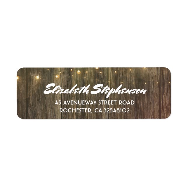 String lights and Barn wood Rustic (Front)