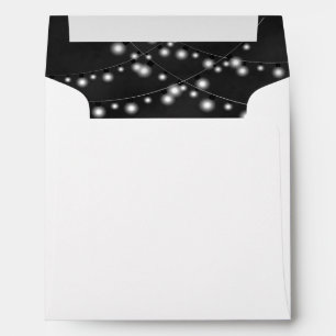 String Lights Black Chalkboard Wedding Envelopes