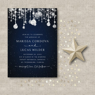 String Lights Celestial Wedding Invitation