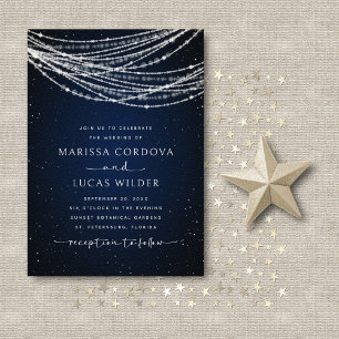 String Lights Celestial Wedding Invitation