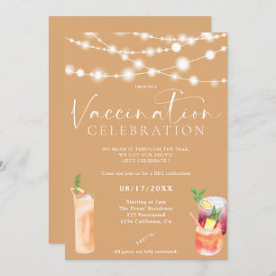 String lights cocktails Vaccination celebration Invitation