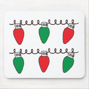 String Lights Drawing Christmas Light Bulb Drawing Mouse Mat