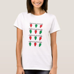 String Lights Drawing Christmas Light Bulb Drawing T-Shirt