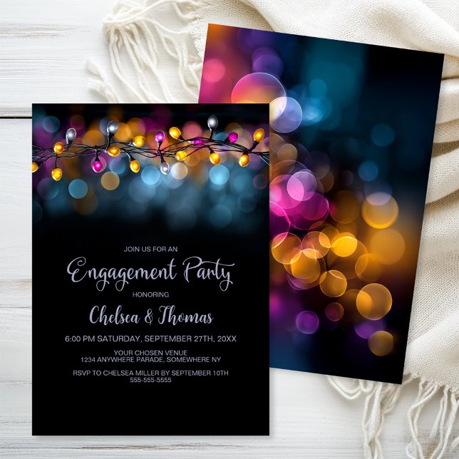 String Lights Engagement Party Invitation (Creator Uploaded)