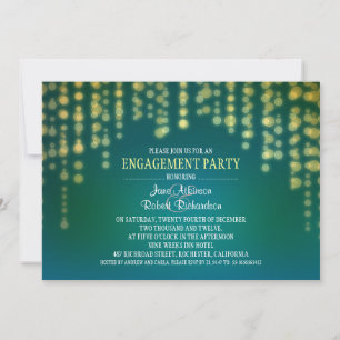 string lights engagement party invitations