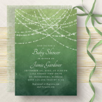 String Lights Green Gender Neutral Baby Shower