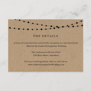 String Lights Information Details Enclosure Card