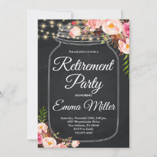 String Lights invite, Retirement Party Invitation
