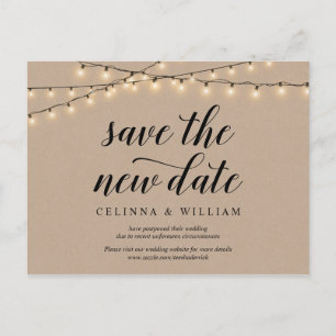 String Lights, Kraft, Save the new date, Postponed Postcard