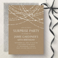 String Lights Kraft Surprise Birthday