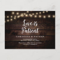 String Lights, Love is Patient, Black, Postponed
