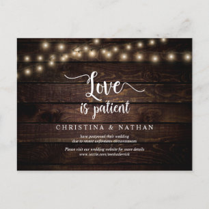 String Lights, Love is Patient, Black, Postponed Postcard