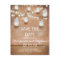 string lights & mason jars save the date cards