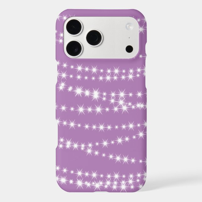 String Lights on lilac iPhone Case (Back)