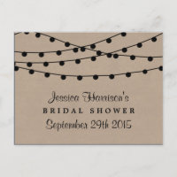 String Lights On Rustic Kraft Bridal Shower Recipe
