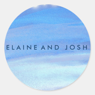 String lights on the water classic round sticker