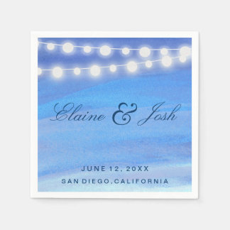 String lights on the water napkin