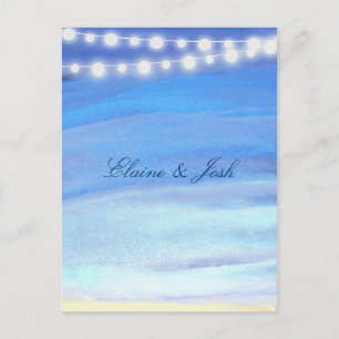 String lights on the water postcard